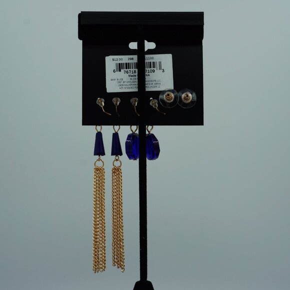 Massini Collection Earring Mega Set – 6 Pairs | Gold & Blue Tones | Affordable - Picture 6 of 9